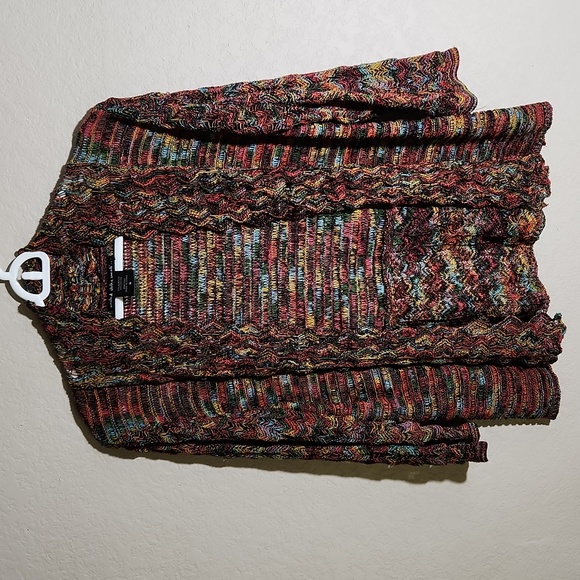 united states sweaters Sweaters - United STATES Womens Sweaters size M knit scalloped 3/4 sleeves cardigan